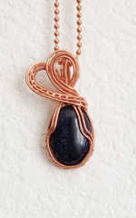 oval blue goldstone pendant 6